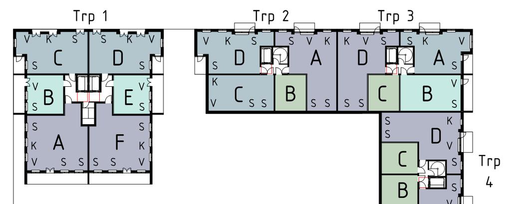 5.2 Våningsplan 3-7 För våningsplan 3-7 uppfylls riktvärde om högst 60/65 dba vid fasad för 240 av 340 lägenheter.