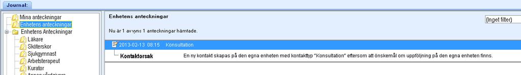 Sida 9 av 85 Personal B: Personal B dokumenterar datum för konsultationen, diagnos och eventuella åtgärder i svarsmallen för konsultationsremissen.