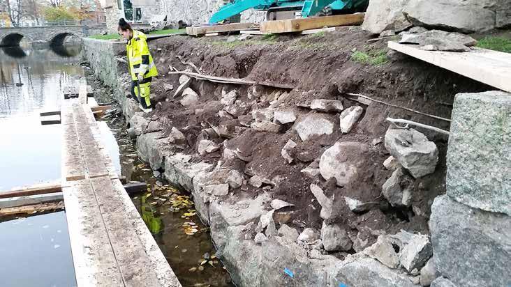 Inför reparation av Norra strandmuren vid Örebro slott Figur 5.