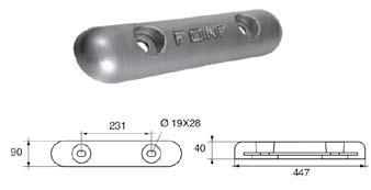 Zinkanoder/Aluminiumanoder Anpassad för tex: Fairline, Princess och Sealine.