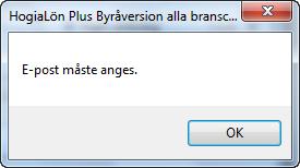 Aveny Hogia PA Nyhetsbrev 9/2013 Sid: 15 kontrollerar programmet att det finns nödvändiga uppgifter i fälten Anställningsnummer, Namn, E-post och Personnummer.