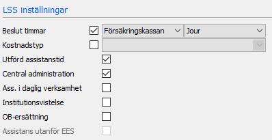 Bereda och Granska Utförda jourtimmar (Central adm) / Lön för.. På samma sätt som ovan visas här exempel för jourtid.