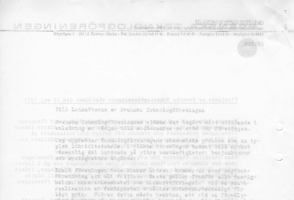 HAAKON GUSTAF SAXLUND Civilekonom DHS. Av Stockholms Handelskammare auktoriserad revisor Högvägen 6-130 10 Ektorp-Nacka - Tel.