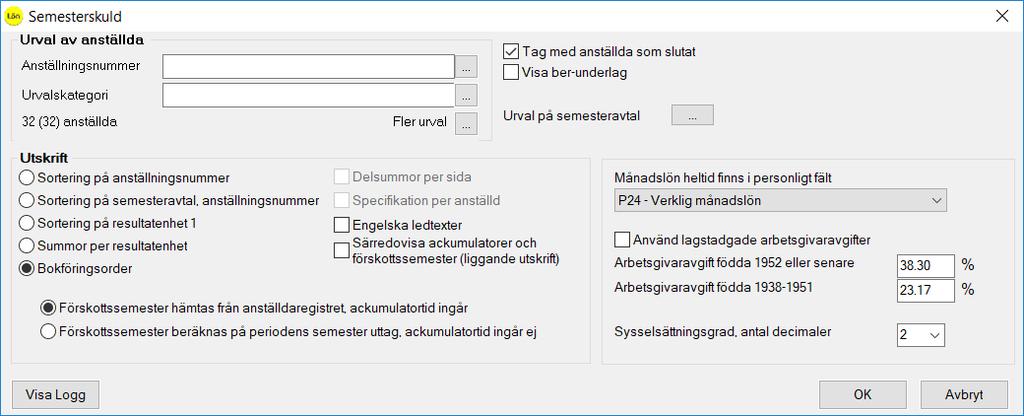 Aveny Hogia PA Nyhetsbrev 1/2018 Sid: 14 2.7 Semesterberäkning Innan semesteråret avslutas och nya semestersaldon fylls på skall semesterlöneskulden beräknas.