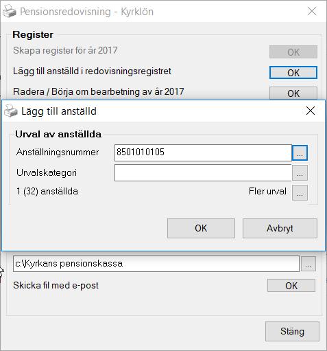 Aveny Hogia PA Nyhetsbrev 2/2018 Sid: 6 2.1.4 Lägg till anställd i redovisning pensionsuppgifter Rapporterar du enbart anställda som följer KAP-KL så fyller detta inte längre någon funktion.