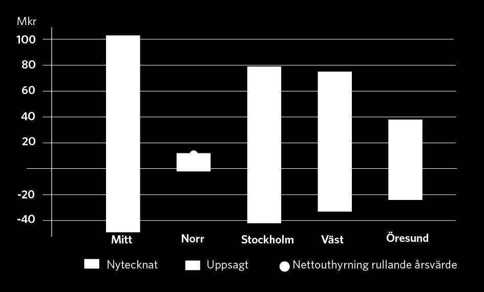 Nettouthyrning per