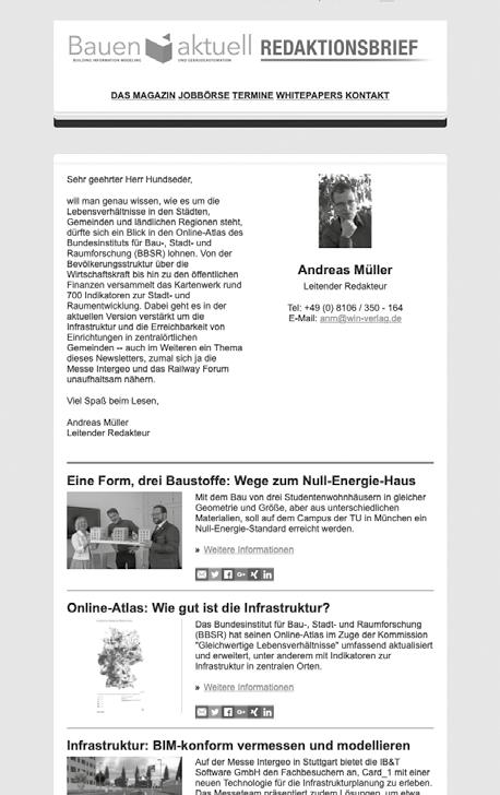 NEWSLETTER Ihre Werbemöglichkeiten in unserem Redaktionsbrief Textanzeige mit Bild Überschrift, Bild, Text (max. 500 Zeichen inkl.