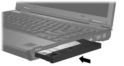 MultiBay II-hårddisk The MultiBay II accepterar extra hårddiskmoduler som inkluderar en hårddisk som är kopplad till en adapter.