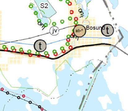 1-8 Bild 3. Utdrag ur Österbottens landskapsplan. Planläggningsområdets läge anvisat med röd ring.