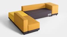 fåtöljer/soffor easychairs/sofas courage BY MARIUS MYKING & SVERRE UHNGER Modulsoffsystem med flera olika sitt-, rygg- och armenheter. Benstativ i svetsad metallplåt i standard (svart).