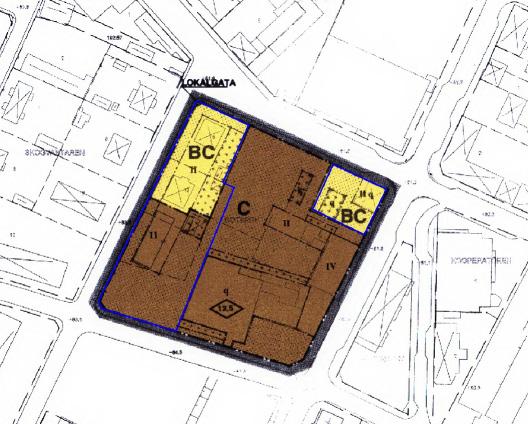 Detaljplaner Gällande detaljplan (antagen 2004-01-29, laga kraft 2004-02-24) för det aktuella planområdet anger bostads- och centrumändamål för den norra delen av planområdet och enbart centrum för