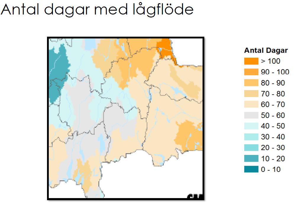 Figur 3: Antal dagar med lågflöde