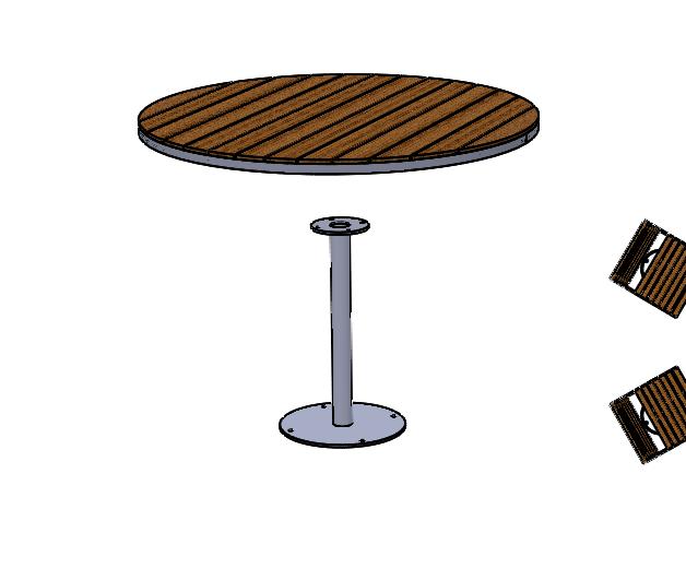 För montering i kombination bord och stol så rekomenderar vi ett C-C-mått mellan bordets centrumrör och stolens