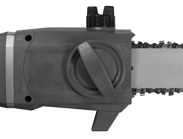 The saw chain should be possible to lift slightly from the guide bar when the chain tension is correct.