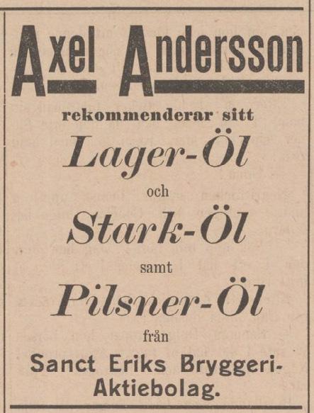 13/10 1894 1935 De båda bryggerierna Nordstjernan och Anderssons Bryggeri slås ihop till ett nytt företag: Kalmar Bryggeri AB.