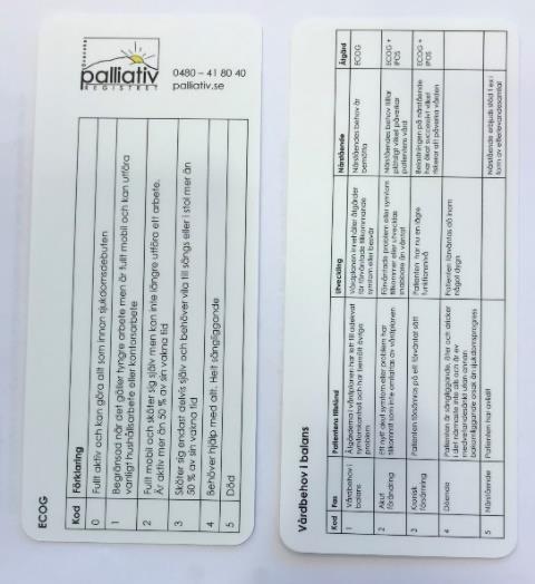 85 www.palliativregistret.se Ett instrument för att enkelt kunna fastställa vilket vårdbehov patienten har och för att kunna möta patientens behov vid rätt tidpunkt.