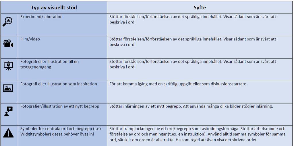 VAD ÄR VISUELLT STÖD?