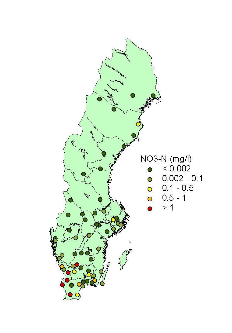 Stormeffekter 10 mg/l 8 6 4 2 Borgared: (gran, 70 år, G30, 15 träd föll vid Gudrun) 0 1995 2000 2005 2010 10 mg/l 8 6 4 2 Timrilt: (gran, 53