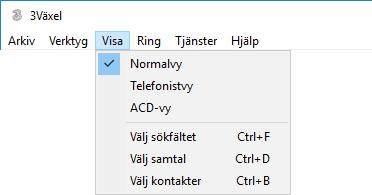 Öppna Visa-menyn och välj önskad vy.