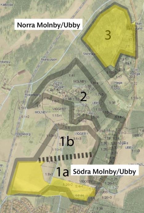 4.2.7 Molnby/Ubby Norra, Södra och Odefinierat Totalt bedöms området innehålla ca 600-750 bostäder.