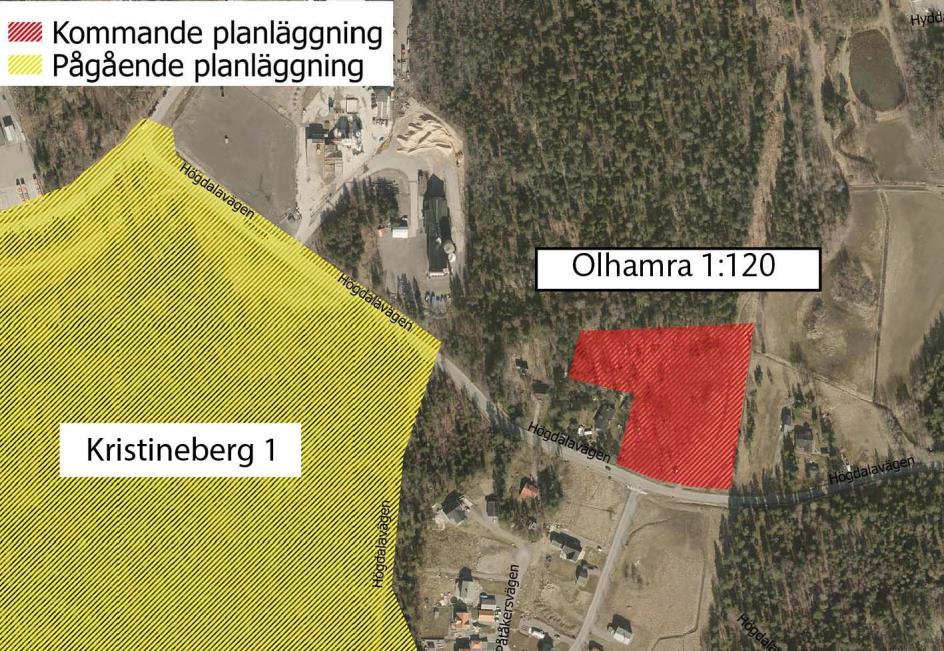 4.3.2 Olhamra 1:120 Området bedöms kunna inrymma ca 20 småhus.