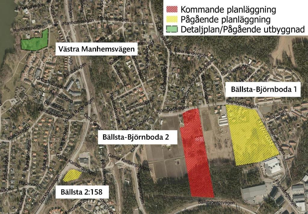 4.4.6 Gamla Karlbergsvägen (Bällsta 2:158) Området bedöms kunna inrymma ca 35 bostäder i