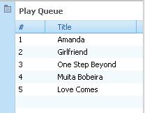 som en spellista Skapa en spelkö Dra och släpp låtar eller