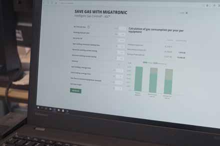 INTELLIGENT GAS CONTROL IGC - MINDRE GAS FÖR VARJE SVETSNING SPARA UPP TILL 50 % MED AUTOMATISK GASKONTROLL IGC Intelligent Gas Control tekniken förhindrar överförbrukning av gas och ger dig stora