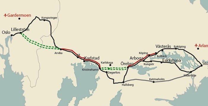 Increases capacity (7,3 billion SEK) Important for regional traffic Opens interregional market (13,6 billion SEK) Important for end point Reduces travel time by almost 1.