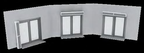 INSTALLATION INSTALLATIONSPLATTA ELiS C luftridåer är utrustade med monteringsplatta som möjliggör horisontell MONTERING ovanför dörren.