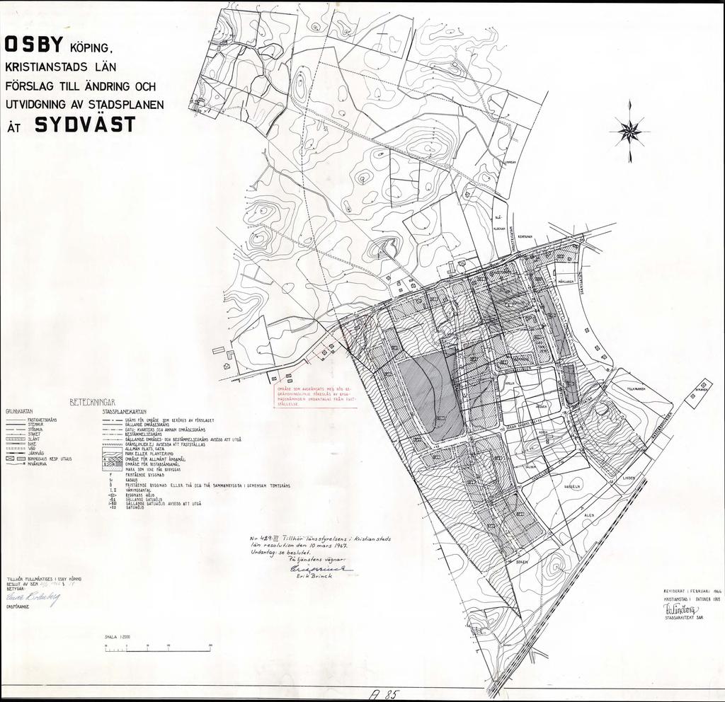 Stadsplaner 3 Stora delar av det utpekade planområdet omfattas inte av någon stadsplan. Dock omfattas en del av en gällande stadsplan som vann laga kraft 1967-03-10 och anger park eller plantering.