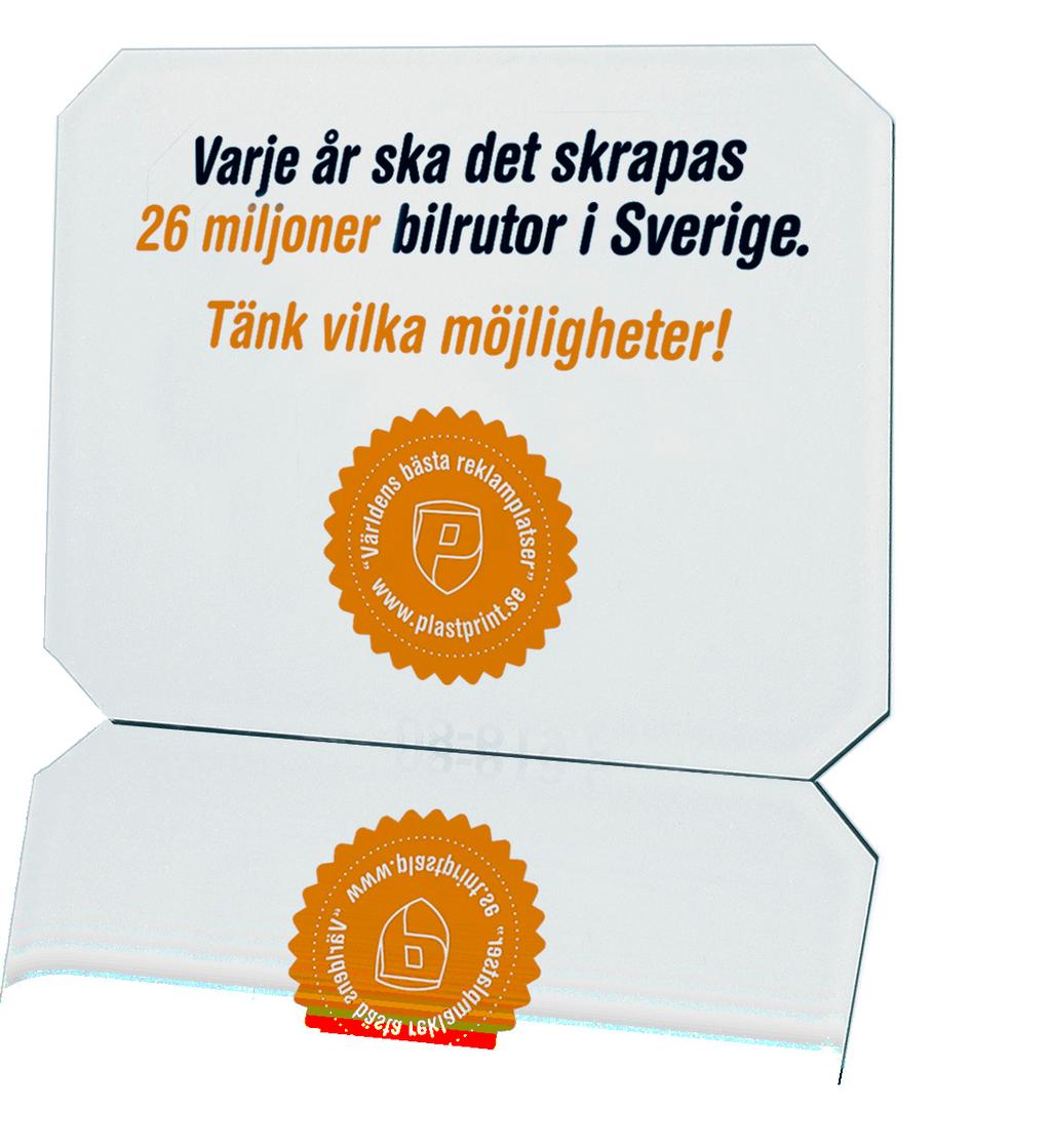 Isskrapa vit Vit isskrapa i tålig polystyrénplast med avfasade hörn.