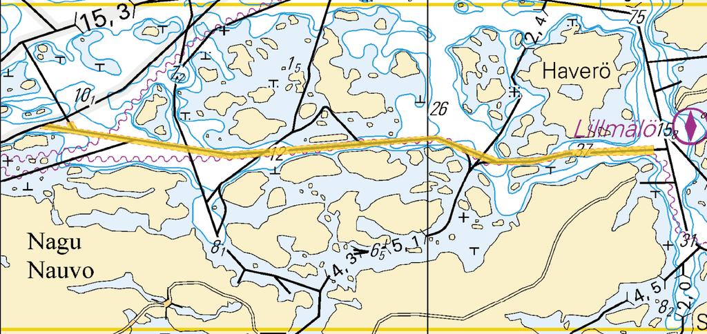 Saaristomeri/Skärgårdshavet/Archipelago Sea *42(T) /2018 (2018-02-20) Suomi. Saaristomeri. Parainen. Innamo Prostvik -väylä (7.3 m). Väyläosuus Puotuis Prostvikskalven.