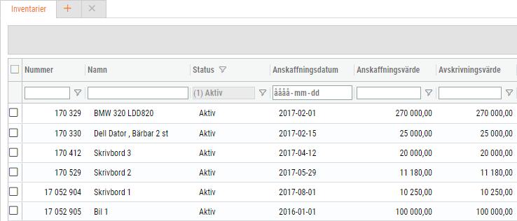 Inventarier 1. Allmänt Inventarier är tillgångar avsedda att användas i en verksamhet under en längre period. Exempel på inventarier är bilar, datorer och möbler.