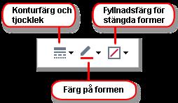 4. Ritverktygen har flera inställningar som kan ändras.