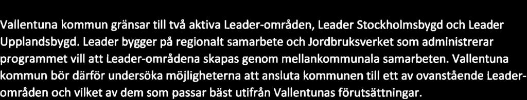 Leader bygger på regionalt samarbete och Jordbruksverket som administrerar programmet vill att Leader-områdena skapas genom mellankommunala samarbeten.