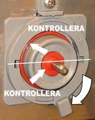 medsols. KONTROLLERA packningarna. pil (G). 8.