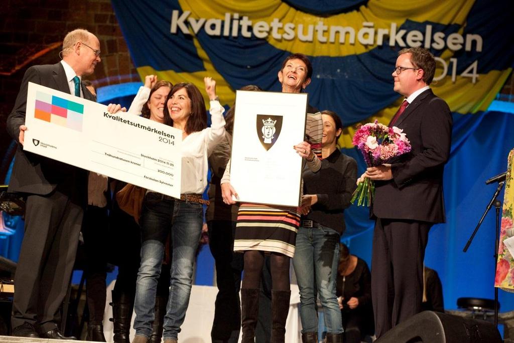 Kvalitetsutmärkelsens syfte Ett utvecklingsverktyg för dialog och lärande Stimulerar