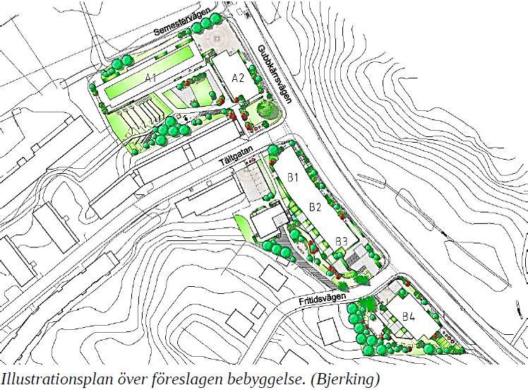 Sida 3 (7) Ärendet Detaljplanens syfte är att uppföra flerbostadshus med ca 95 lägenheter inklusive ett LSS-boende (Lagen om särskilt stöd) med sex lägenheter. Planen syftar även till att bevara en f.