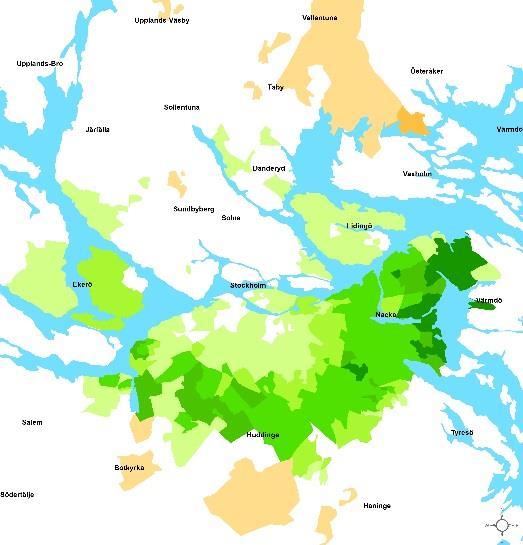 utökades eller inte. Förklaringen till detta är att yrkestrafikanter har höga tidsvärden som gör de mindre känsliga för förändringar av trängselskatt.