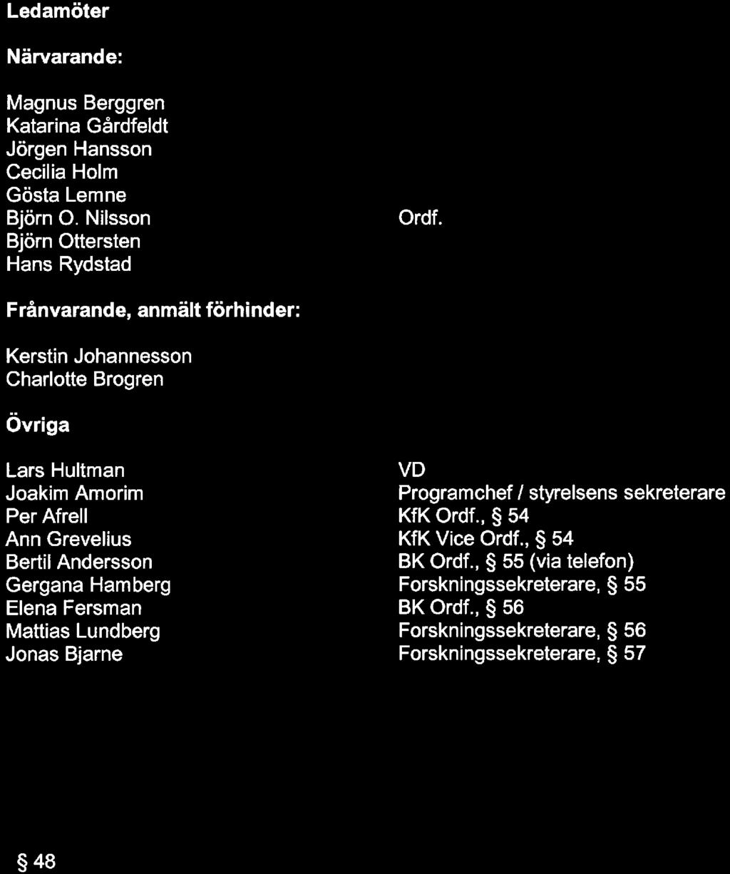 Nilssn Björn Ottersten Hans Rydstad Vice rdf. Ordf.