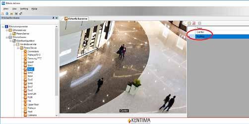 Skapa virtuella kameror Man skapar virtuella kameror via Ethiris Admin i klientens konfiguration.