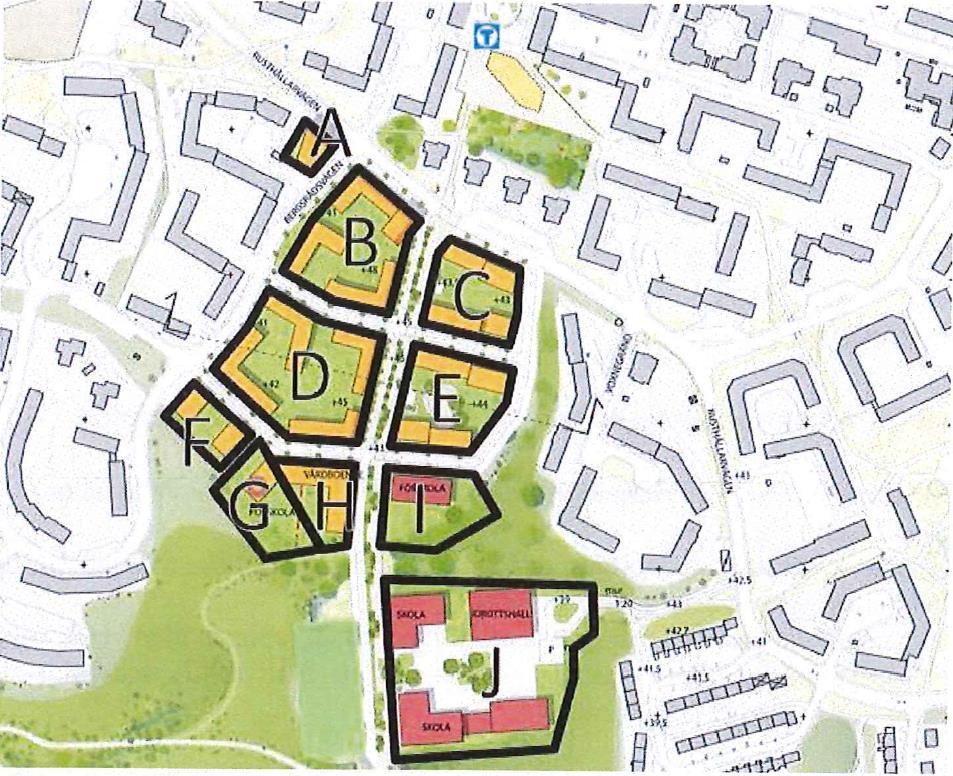 Stockholmshems del i projektet består dels av fyra lamellhus i nordöstra delen av planområdet (C och E) samt 2 punkthus i sydvästra delen (F). Bebyggelsen är fördelad på ca 150 lägenheter inom kv.