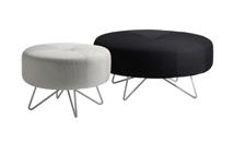 stolar/pallar chairs/stools button BY FORM US WITH LOVE template Sittpuff i 2 storlekar, Ø69cm och Ø102cm, med stativ i ståltråd. Stativ i standard (svart, vit eller silver), krom, eller.