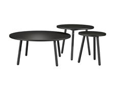 bord tables montmartre BY JONAS WAGELL Loungebord i 3 stolekar med stativ i stålrör i standard (svart eller vit), eller. Skiva i betsad ask, färgmatchad med stativ.