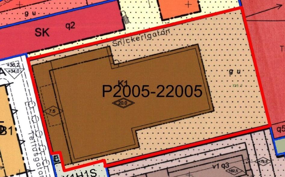 Sida 4 (13) Gällande detaljplan P2005-22005 medger utställnings- och evenemangslokal, kontor, restaurang eller liknande Markägoförhållanden Planområdet omfattar del av fastigheten Telefonfabriken 1.