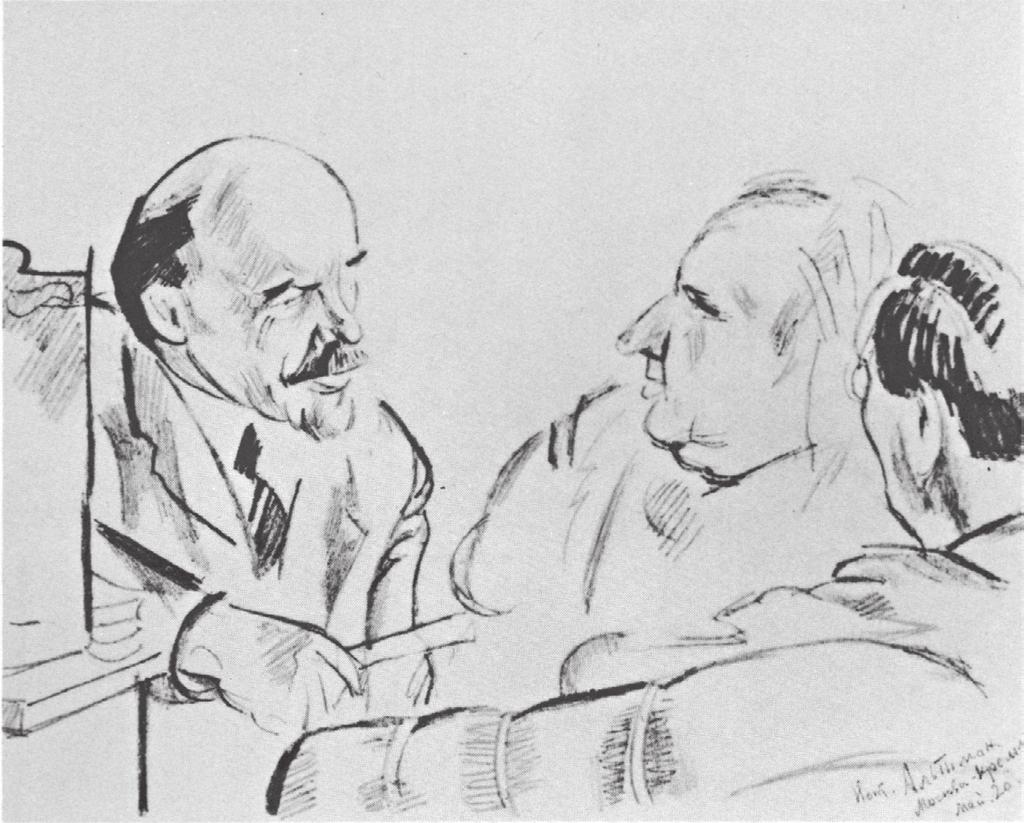 Tidsignal nr 15 15 Lenin träffar representanter för engelska fackföreningar Natan Altman 1920 nande sociala konflikter kring den framtida samhällsutvecklingen där tidigare undanträngda krafter i