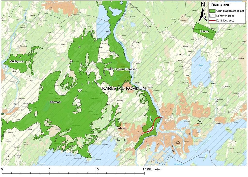 1. Inledning 1.1 Bakgrund Trafikverket har genomfört en nationell kartläggning av konfliktsträckor mellan statliga vägar och grundvattenförekomster.