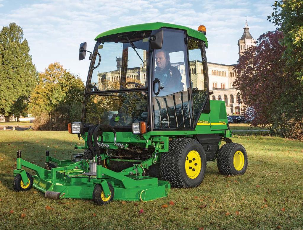 John Deere 1505 Maximal komfort och produktivitet Låg bullernivå Hydrauliskt drivna klippaggregat Effektiva klipprestanda Motortyp Max. kw (hk) ISO 97/68/EG Max.