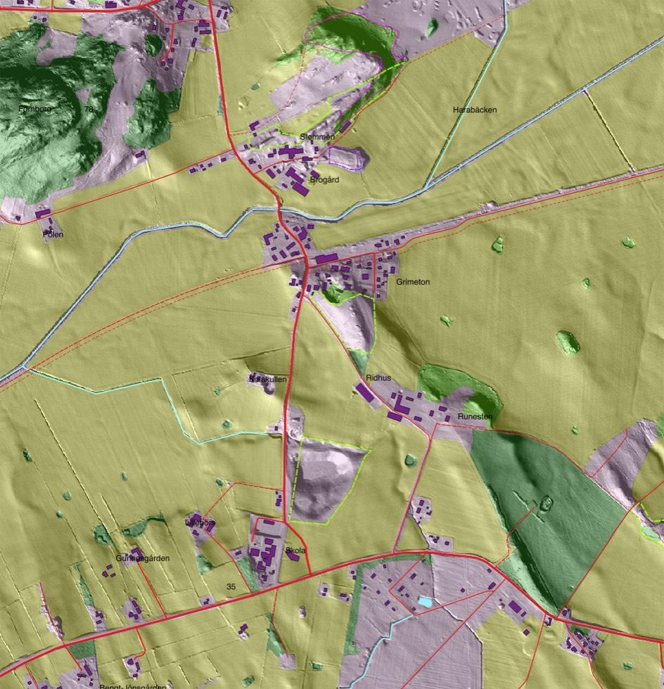 Topografi och markanvändning vid